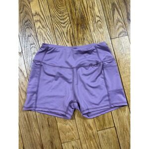SM Bummies Workout Shorts Athletic Running Yoga‎ Side Pockets Purple